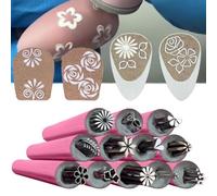 kkiuop Lot de 12 stylos à ongles avec motif floral et fleurs