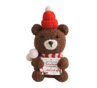 kkiuop Nouvelles poupées de Noël au crochet jolis articles de Noël tricotés cadeau animal positif Noël copains positifs hommes poupées bonhomme de neige poupée inspirante confort décoration positive