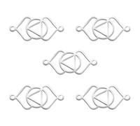 kkjoy 5Pcs Breloques de 7 Chakra pour la Bijouterie et l'Artisanat, Pendentifs en Acier Inoxydable pour Fabriquer Collier Boucles d'Oreilles Bracele (Chakra du troisième œil 2)