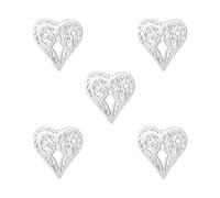 kkjoy 5Pcs Breloques de Cœur d'amour pour la Bijouterie et l'Artisanat, Pendentifs en Acier Inoxydable pour Fabriquer Collier Boucles d'Oreilles Bracele (Style 12)