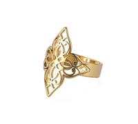 kkjoy Bague Ajourée de Fleur Découpée en Acier Inoxydable Bague de Promesse Réglable Bijoux de Cadeau pour Femme Filles