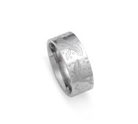kkjoy Bague Baleine des Mers en Acier Inoxydable Anneau Larges Bandes de Vie Marine Bijoux pour Femmes Hommes Amoureux des Animaux Marins(Argent, Diamètre 18 mm)