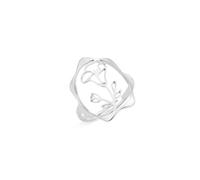 kkjoy Bague Fleur de Naissance en Acier Inoxydable Anneau Fleur d'Anniversaire Réglable Bijoux pour Femme Homme(09-Sep-Gloire du Matin, Argent)