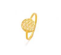 kkjoy Bague Fleur de Vie en Acier Inoxydable Anneau de Promesse Mandala Fleurs Éternelles Géométrie Sacrée Bijoux pour Femmes(Modèle 4, Or, Diamètre 19 mm)