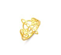 kkjoy Bague Nœud de Sorcières en Acier Inoxydable Bague Nœud Magique Symbole Païen Wiccan Bague Nœud Triangle Celtique Amulette de Sorcellerie pour Femmes Charmeuses