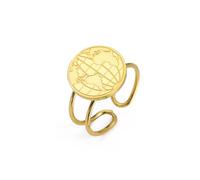 kkjoy Bague Réglable Carte du Monde Anneau Globe Terrestre Voyageur | Bijoux de Géographie Planète Terre Aventure pour Femme Homme, Amoureux de l’Exploration et des Voyages