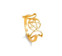 kkjoy Bague Triple Déesse de la Lune en Acier Inoxydable Anneau Amulette Phase de la Lune Bague de Promesse Magie Wicca Bijoux Cadeau Pour Femmes Filles