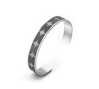 kkjoy Bracelet Manchette de Nœud de Sorcière | Bijoux Symboles Magiques de la Sorcellerie Païenne en Acier Inoxydable Amulette de Protection Celtique Wicca pour Femme Homme
