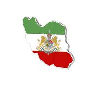 KKJOY Broche de Carte d'Iran en Acier Inoxydable Épingle de Revers Patriotique Couleur Drapeau Bijoux Emblème Persan Lion et Soleil pour Femmes Hommes(Modèle 11, Argent)