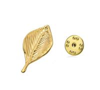 KKJOY Broche de Feuille en Acier Inoxydable Épingle de Revers Accessoires de Vêtements à la Mode pour Femme Homme (Or)