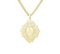 kkjoy Collier Médaille Miraculeuse Vierge Marie Bijoux Religieux Vintage