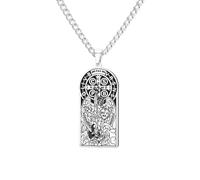 kkjoy Collier Saint Michel Archange Bijou Médaille Bénédictine d’Exorcisme | Amulette Catholique de Croix et Médaille de Saint Benoît pour Chasser le Diable en Acier Inoxydable pour Homme Femme Croyant