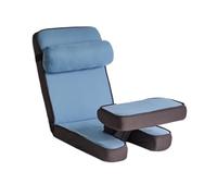 KKJPL Chaise De Sol avec Dossier, Chaise Pliante Ergonomique Et Confortable for Jeux Vidéo, 6 Positions Réglables, Idéale for Lire, Regarder La Télévision Et Jouer.(Blue)