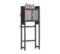 KKJPL Étagère De Rangement Au-Dessus des Toilettes, Étagère De Rangement avec Porte, Étagère De Rangement for Machine À Laver, Gain De Place dans La Buanderie(Color1,141x51x26cm)