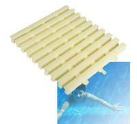 KKJPL Grille De Trop-Plein for Drain De Piscine, Grille D'égout Épissée, Couvercle De Drain De Sol for Grille De Trop-Plein Intérieure/extérieure(Bone Color,25x100CM/15pieces)