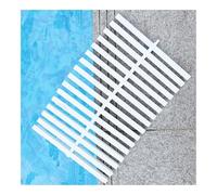 KKJPL Grilles De Débordement De Piscine en ABS, Grilles D'égout Antidérapantes Épissables, Drain De Sortie for Piscines Hors Sol Et Douches De Balcon Passerelle(18x100CM/10pieces)