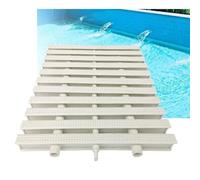KKJPL Grilles De Trop-Plein De Drainage De Piscine, Grilles De Drainage, Couvercle De Drain De Sol for Les Sorties De Piscines Hors Sol Et Les Douches De Balcon De Passerelle(White,18x100CM/20pieces)