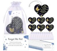 Kklolai Lot de 30 cadeaux funéraires pour invités - Cartes de prière et sacs en organza - Souvenirs funéraires - Cadeaux commémoratifs pour célébration de la vie