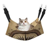 KKLWEGU Boussole Vent Road Map Hamac d'été respirant à suspendre pour animal domestique Hamac de couchage réglable doux pour chats, petits chiens, lapins, taille M
