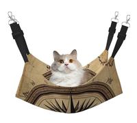 KKLWEGU Boussole Vent Road Map Hamac d'été respirant à suspendre pour animal domestique Hamac de couchage réglable doux pour chats, petits chiens, lapins Taille L