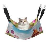 KKLWEGU Candy Beautiful Land Hamac d'été respirant à suspendre pour animal domestique, hamac réglable et doux pour chats, petits chiens, lapins, taille M