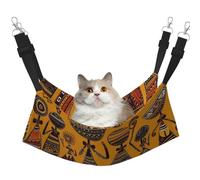 KKLWEGU Creative African Culture Hamac d'été respirant à suspendre Cage pour animal domestique Hamac lit réglable doux Hamac de couchage pour chats petits chiens lapins M