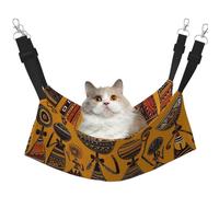 KKLWEGU Creative African Culture Hamac d'été respirant à suspendre Cage pour animal domestique Hamac lit réglable doux Hamac de couchage pour chats petits chiens lapins L