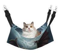 KKLWEGU Flying Dragon Hamac d'été respirant à suspendre pour animal domestique, hamac réglable et doux pour chats, petits chiens, lapins, taille L