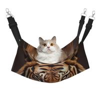 KKLWEGU Hamac d'été en forme de tête de tigre 3D pour chat, respirant, à suspendre pour animal domestique, hamac réglable et doux pour chats, petits chiens, lapins, taille M