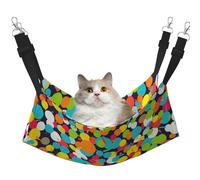 KKLWEGU Hamac d'été respirant à motif confettis lumineux pour chat, petit chien, lapin, taille L