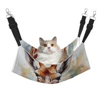 KKLWEGU Hamac d'été respirant à suspendre pour animal domestique, motif cerf, girafe, aquarelle, hamac de couchage doux pour chats, petits chiens, lapins, taille L