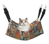 KKLWEGU Hamac d'été respirant à suspendre pour chat et chat Motif New York mignon style américain