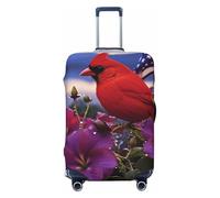 KKLWEGU Housse de protection élastique pour valise violette Morning Glory - Lavable - Anti-rayures - Convient pour 45,7 à 81,3 cm, Noir , L