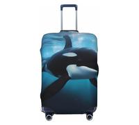 KKLWEGU Killer Whale Housse de protection élastique pour valise de 45,7 à 81,3 cm anti-rayures, Noir , XL