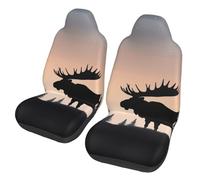 KKLWEGU Lot de 2 housses de siège de voiture, imperméables et respirantes, faciles à installer, housses de coussin de siège, élane, pin, nature, accessoires de voiture, ajustement universel pour la