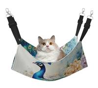 KKLWEGU Magnifique hamac d'été respirant à suspendre pour chat et chat Motif paon et floral Taille L