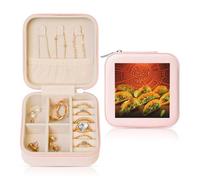 KKLWEGU Petite boîte à bijoux amusante avec motif alimentaire, organiseur pour femmes, filles, cadeaux pour anniversaire, Noël, rose