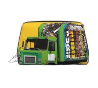 KKLWEGU Trousse de maquillage en cuir étanche avec inscription « I Love » - Petite pochette de maquillage à fermeture éclair - Portable - Pour femmes et filles, Argenté., Taille unique