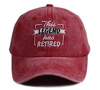 KKMKSHHG Cadeau amusant pour la retraite pour homme et femme, cette légende a retraité Casquette de baseball, Cette légende a un rouge à la retraite avec une légende noire, Taille unique