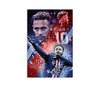 KKMM Poster décoratif sur toile représentant le joueur de football PSG Neymar - Impression sur toile moderne pour salon, chambre - 40 x 60 cm