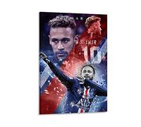 KKMM Poster décoratif sur toile représentant le joueur de football PSG Neymar - Impression sur toile moderne pour salon, chambre - 30 x 45 cm