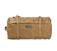 KKMNAIF Sac De Voyage Cylindrique en Toile Batik Messenger pour Moto, Sac De Sport, Sacoche De Selle De Moto(Khaki)