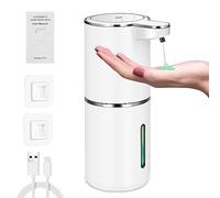 KKMOL Distributeur de savon automatique - P11 - Distributeur de savon électrique avec capteur - Distributeur de savon automatique avec réglage sur 4 niveaux - Affichage du niveau de la batterie -