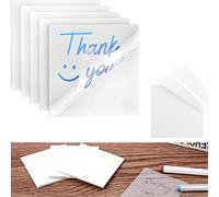 KKNE Notes auto-adhésives transparentes 250 feuilles, imperméables, réutilisables, amovibles, 75 x 75 mm PET, idéal pour la maison, l'école, le bureau
