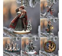 KKNSYW Outlander Christmas Ornament, Outlander Ornament, Outlander Ornaments for Christmas Tree, Outlander Christmas Ornaments, Outlander Books Ornaments for Christmas Tree(6pcs)
