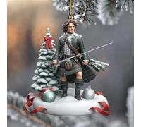 KKNSYW Outlander Christmas Ornament, Outlander Ornaments for Christmas Tree, Outlander Christmas Ornaments, Outlander Books Ornaments for Christmas Tree, Christmas Decoration(B)