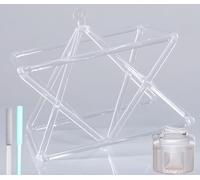 KKNSYW Pyramide Merkaba chantante en Cristal Clair, Pyramide chantante en Cristal de Quartz Merkaba for la méditation de guérison, guérison sonore, Cadeau for la prière(9 inch+Bag)
