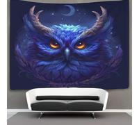 KKOLASXZE La Chouette 3D Effet Tapisserie DécoSourision Murale Tapisserie Murales Tapisserie Murale Tissu Pour Chambre Salon Serviette De Plage Tenture Murale 70cmx100cm