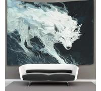 KKOLASXZE Wolf 3D Effet Tapisserie Décoration Murale Tapisserie Murales Décoration Murale En Tissu Pour Chambre Salon Serviette De Plage Tapisserie 180cmx230cm