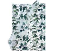 KKONHII Lot de 100 feuilles de papier de soie eucalyptus 35,6 x 50,8 cm, parfait pour mariage, fête prénatale, emballage cadeau d'anniversaire